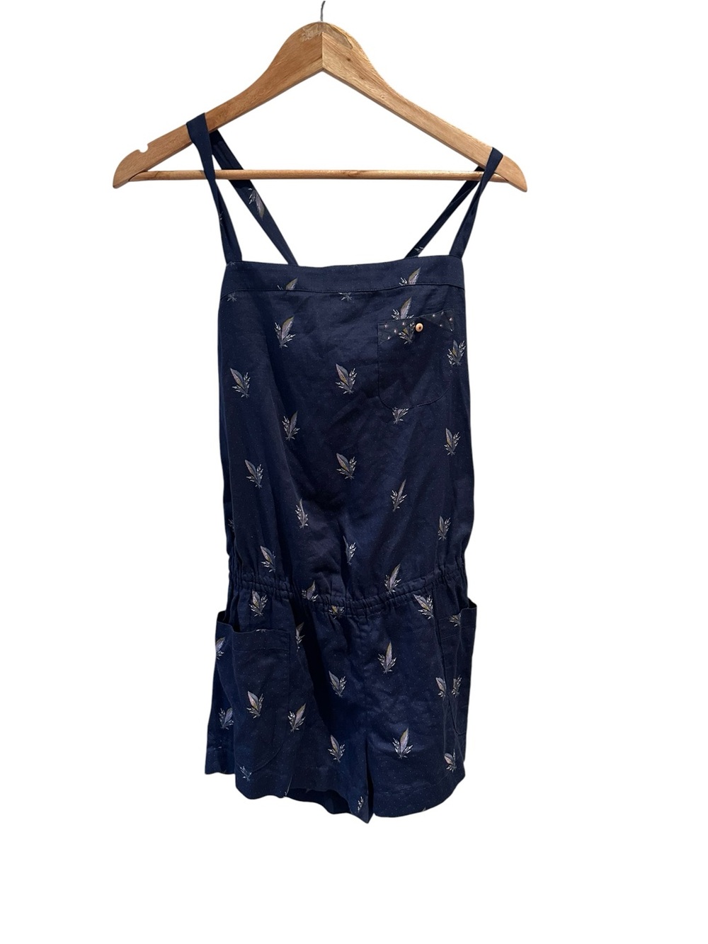 Paul Smith Paris Blue Floral Romper Size‎ 38 Size Medium 100% Cotton